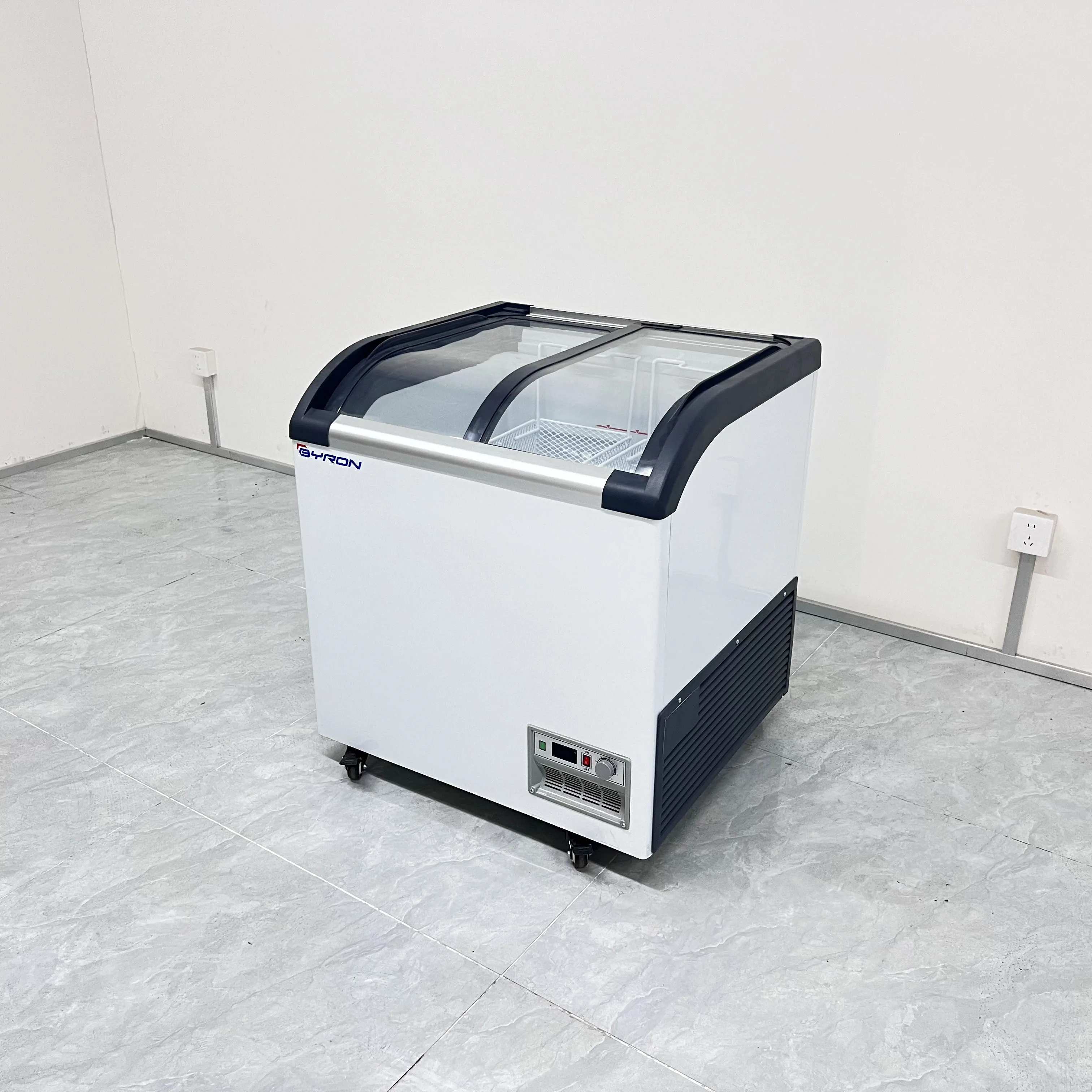 Wholesale Customized Good Quality Commercial Home Supermarket Ice Cream Fridge Deep Horizontal Display Freezer