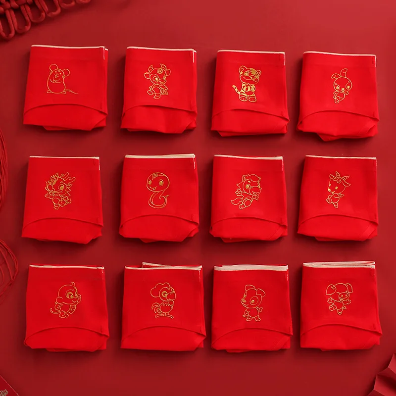 2020 latest ladies red knickers Chinese zodiac design printing underwear fancy panties cotton woman