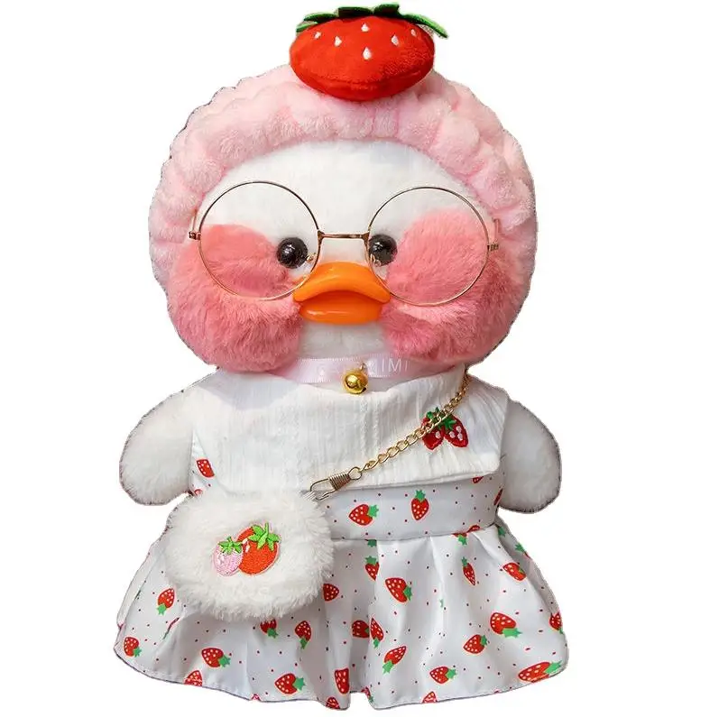 Оптовая продажа, креативная мягкая плюшевая игрушка Lalafanfan, кафе, Mimi, утка, свитер, шарф, утка Lalafanfan, маленькая желтая утка