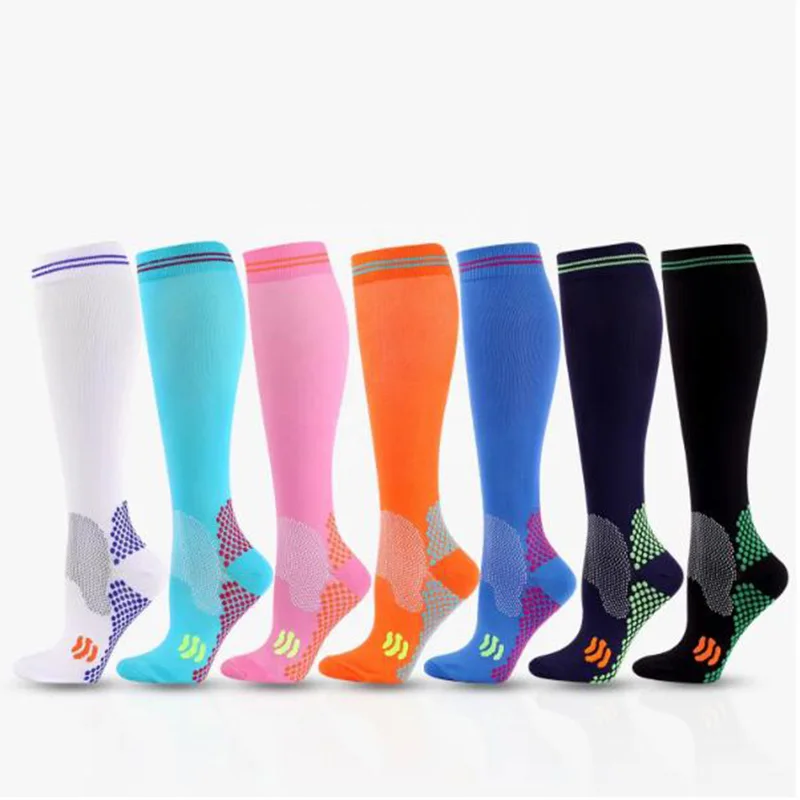 high elastic women sports socks athletic football basketball anti-bacterial fiber infused compression socks