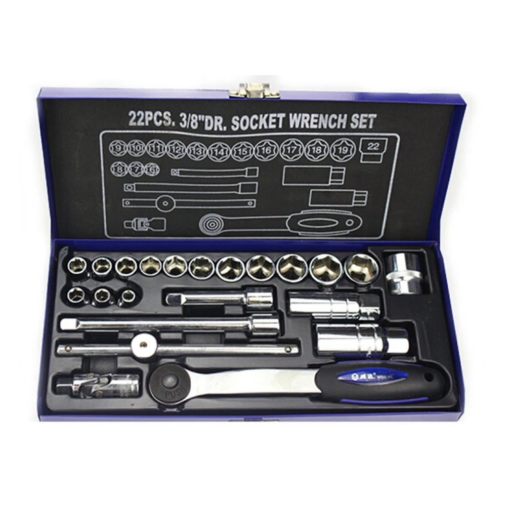 
W07120 22pcs Customizable 10mm Series Metric Socket Sets 