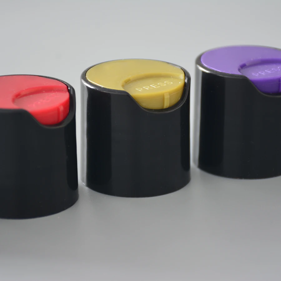18mm 20mm 24m 28mm disc flip cap18/410 20/410 24 410 28 410 press lid smooth twist cover plastic disc top cap