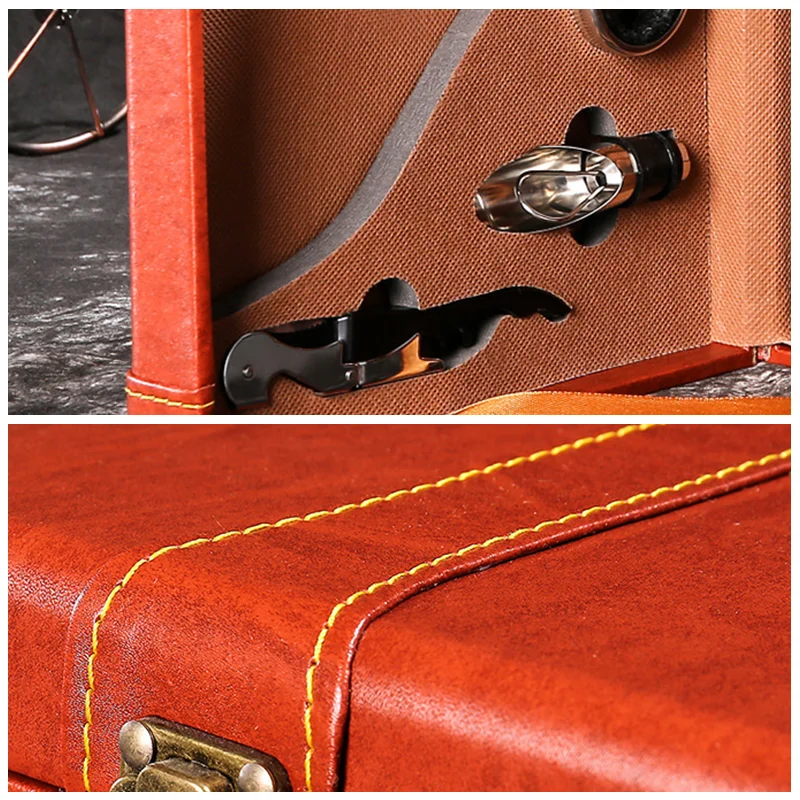wine bottle gift box faux leather red wine packing box two pack wine box