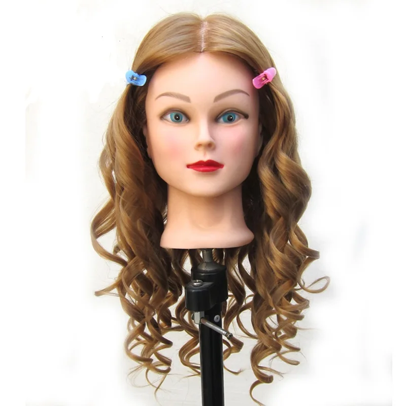 Манекен для школьной красоты, голова куклы с человеческими волосами 100%, голова для обучения парикмахерам