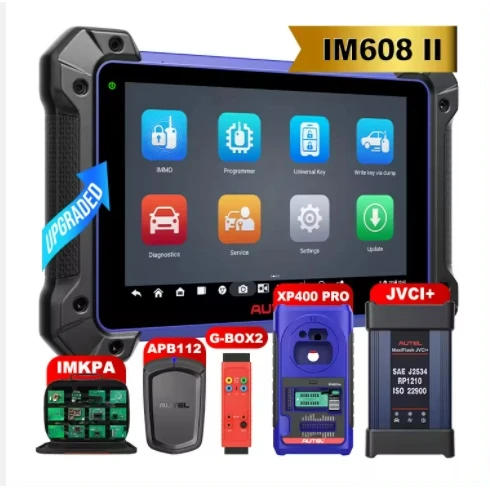 Autel Maxiim IM608 II Pro 2 Im608Proii Keys Fob Programmer With 36+ Functions Key Creation, Chip Read Write Clone Diagnosis Tool