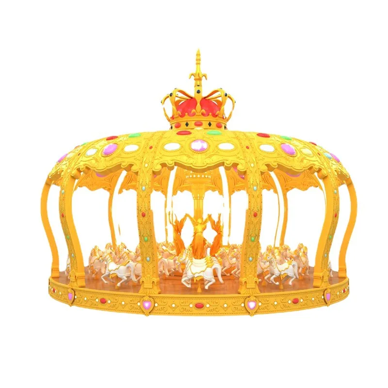 Outdoor playground 24 seats luxury merry go round kids carousel horse for sale