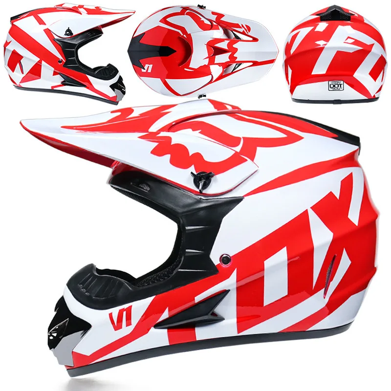 Мотоциклетный шлем на все лицо, сертифицированный в горошек, Mx Mtv, для мужчин и женщин (s-xl), шлем для квадроцикла, мотокросса, внедорожного велосипеда