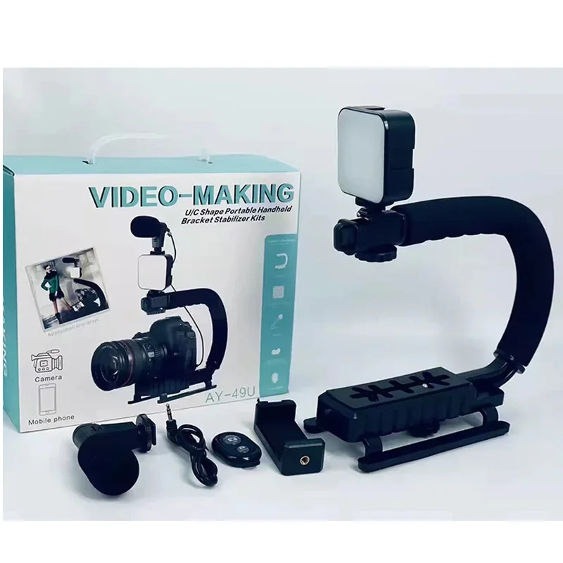 Tiktok Mobile Phone AY49U AY49X AY49Z  Tripod Selfie Stick Microphone Fill Light Kit