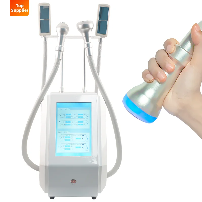 Kryolipolyse body shape slimming cryoslim cool face lift sculpting machine fat removal CRYOSKIN EMS paddles cryo heating t shock