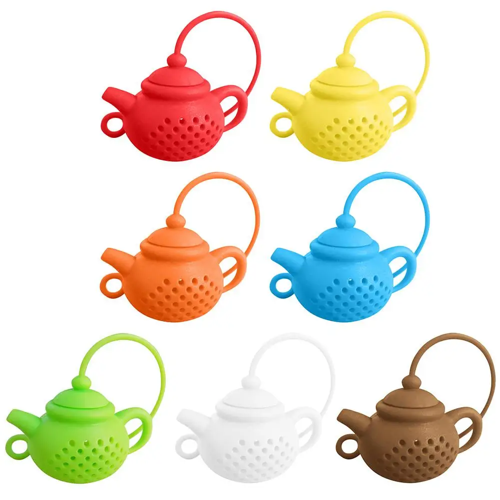 Silicone Teapot-Shape Tea Strainer Silicone Tea Bag Infuser Leaf Filter Diffuser Teaware Teapot Accessory Kitchen Gadget