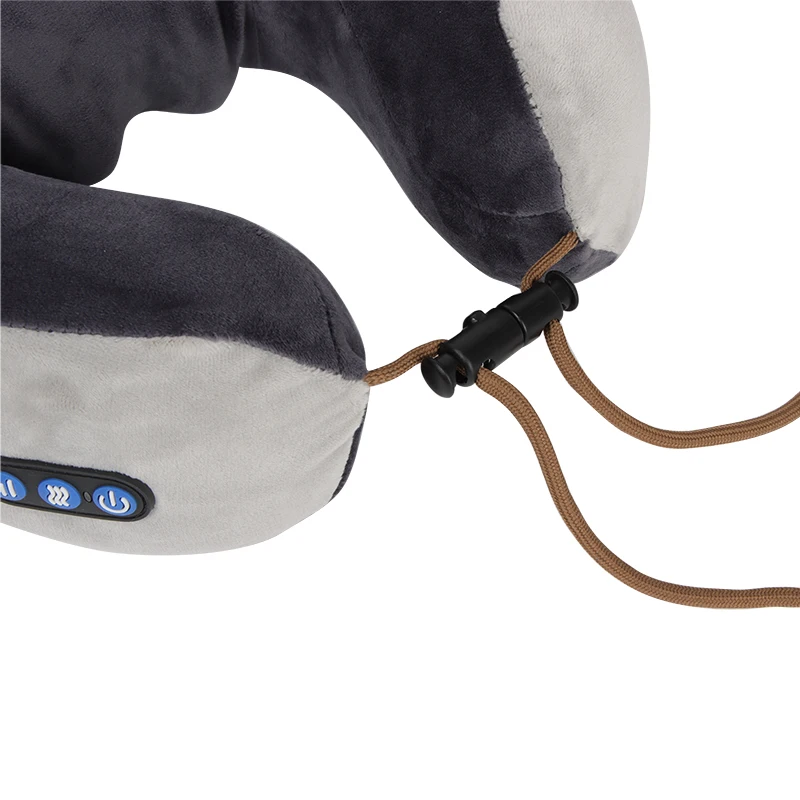 Electronic heat vibrator relaxation pillow neck massager for car and home