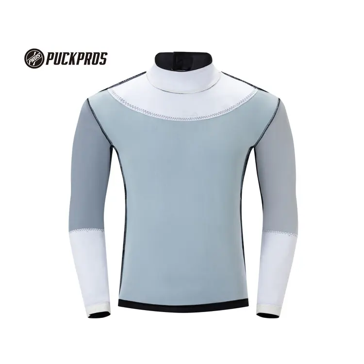 Professional custom hockey neck guard shirt cut resistant long sleeve compression hockey top