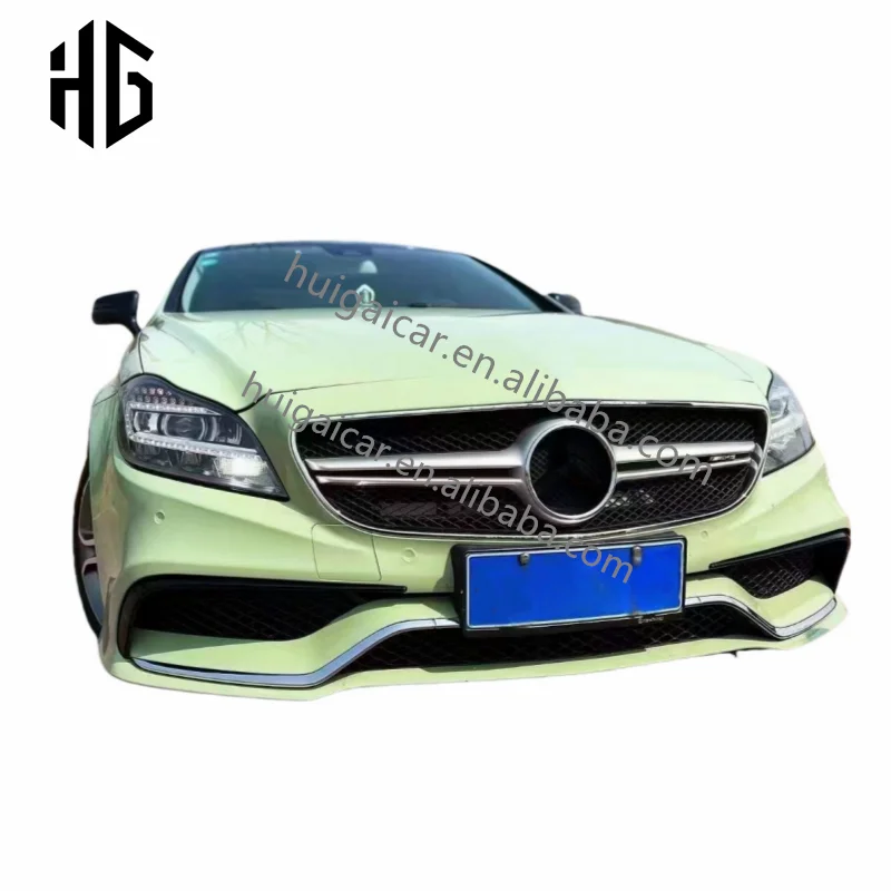 Upgrade 2018 Cls63 AMG Style Body Kit Front Rear Bumper Grill Assembly For Mercedes Cls W218 PP Materials