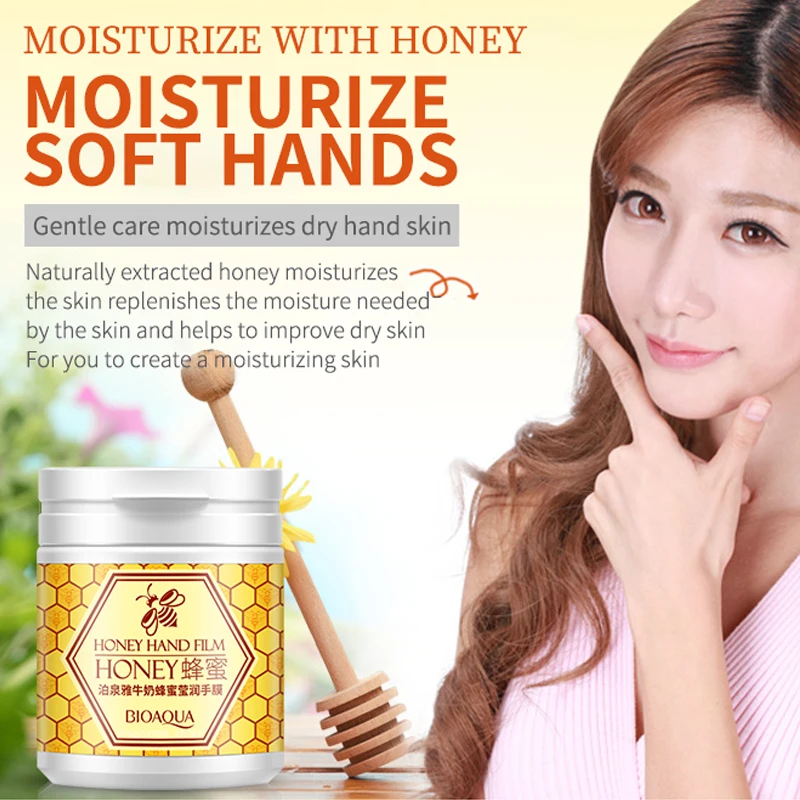BIOAQUA Wholesale OEM ODM Cosmetics Exfoliating Moisturizing Moisturizes the Hand Vitamin E Milk Manuka honey hand wax 170g