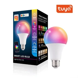 Tuya Wifi Smart Home B22 E27 10W Light Bulb Ball Bubbles CCT+RGB LED Ball Bubble Lamp Dimming Led Smart Bulb