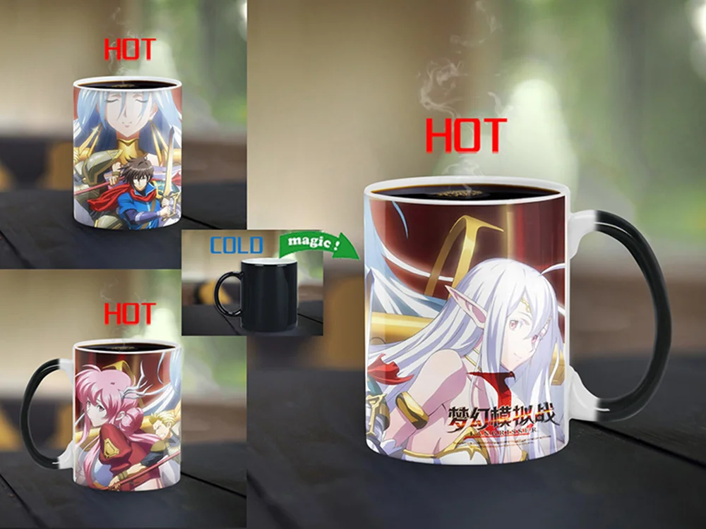 Langrisser mugs cup animation cartoon character custom logo game coffee mug stoneware magic ceramic mug Steampunk style