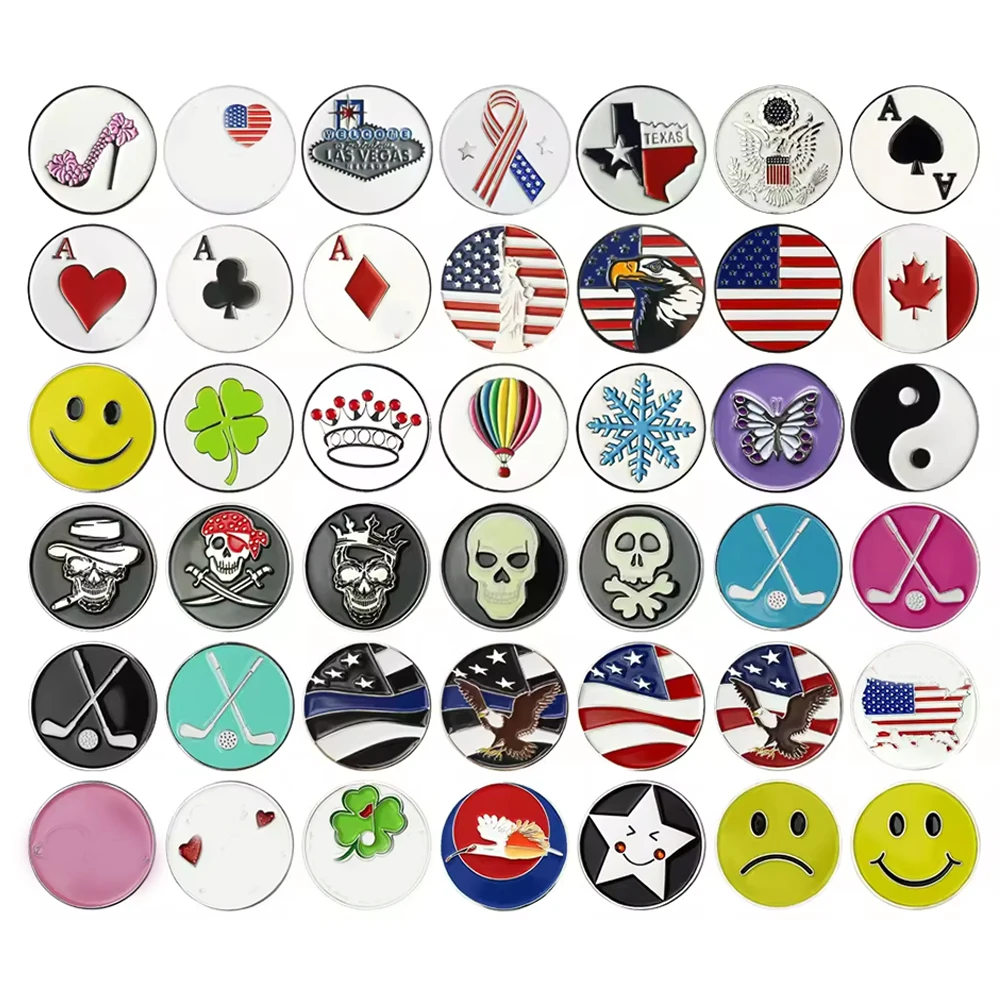 PRIMUS GOLF  Custom Various Design Ball Markers Golf Accessories Hot Sale Popular USA Feature Golf Ball Marker Blank