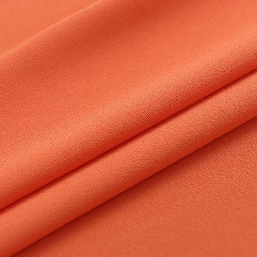 Factory Wholesale Pleated Crinkle Crepe Woven Fabric 35% Nylon 65% Polyester Chiffon for Girls Wedding Dress Pants Plain Style