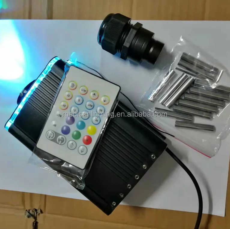 12V 16W RGBW Twinkle Fiber Optic Light Kit With Shooting Star LED Light Engine for Car Ceiling Decoration