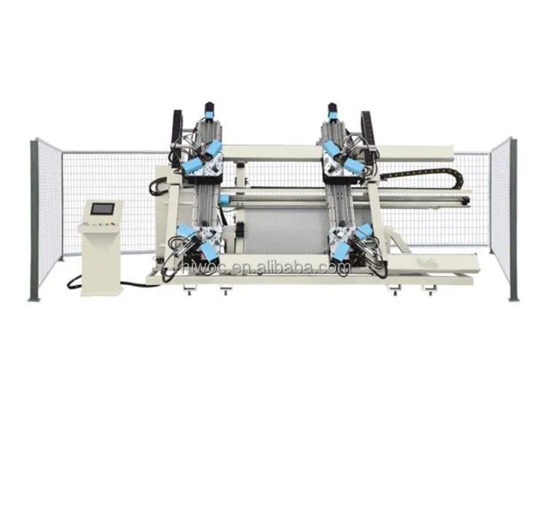 CNC 4 head vertical aluminum corner crimping machine for corner punching combination of aluminum window door