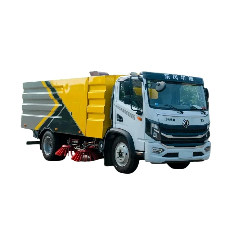 Уборочная машина на заказ 4x2 шасси с 4 чистящими дисками Dongfeng Huashen 7 5 м³