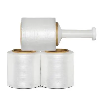 Lldpe 20mic  Clear Plastic Roll Stretch Wrap Film with Plastic Handle