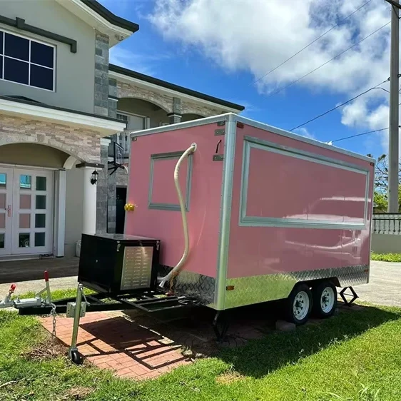 Modern Design Mobile Kitchen Food Cart Trailer Van Hot dog cart Ice Cream Cart Food Truck For Sale