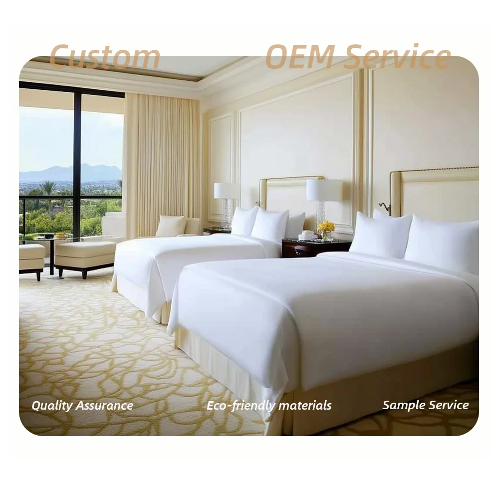 Waldorf Astoria Hotels Resorts Five-Star Customized Suite Solid Wood King Room Furniture Set Contemporary Design Hotel Bedroom