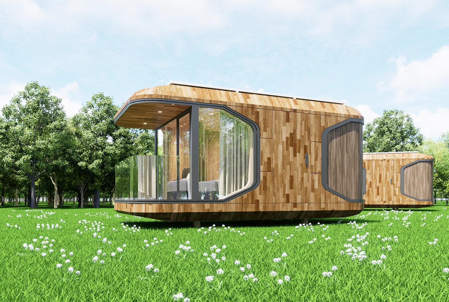 Nature style capsule house  Panel color customization  mobile home Prefabricated houses  capsule house