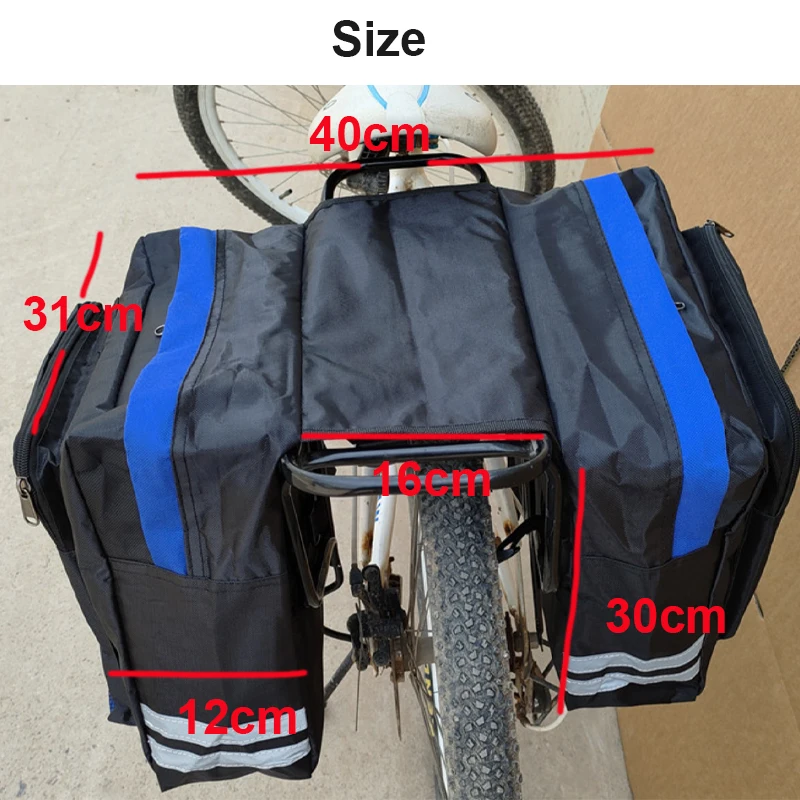Multi-function Waterproof Mountain Road Bike Rack Rear Bags Seat Tail Carrier Trunk Double Panniers Bike Saddle Bag