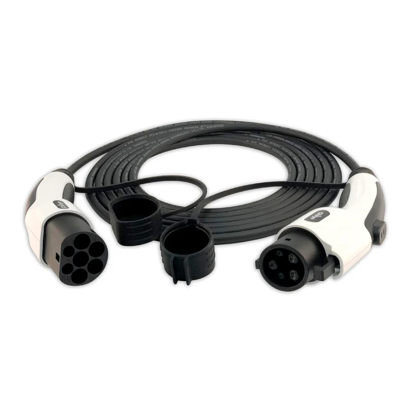 
32A 1 Phase Type 1 to Type 2 Electrical Vehicle EV Charging cable 7kw 