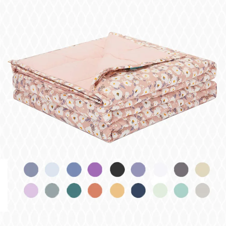 36'*48' Cotton Pink Flower Pattern Kids Heavy Blanket Sensory Calming Weighted blanket For Winter