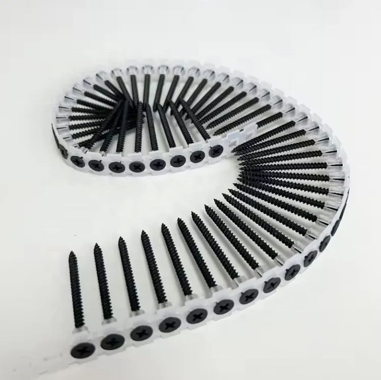 Black phosphate collated strip screws for drywall board 3.5x25mm drywall screws fine thread screws good quality