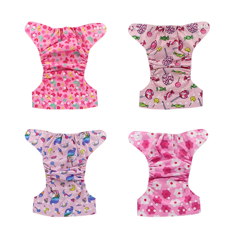 reusable new plain one size adjustable anti leak cloth diaper cover waterproof washable baby nappy