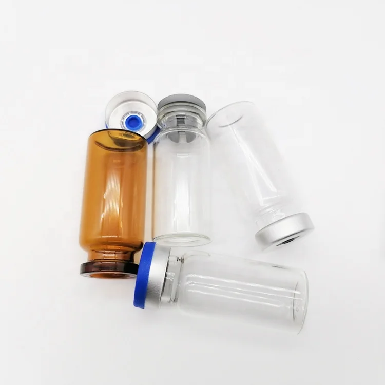 Pharmaceutical 2ml 4ml 5ml 6ml 7ml 8ml 10ml 15ml 20ml 30ml Clear Amber Glass Tubular Vials Injection Sterile Test Tube Vial