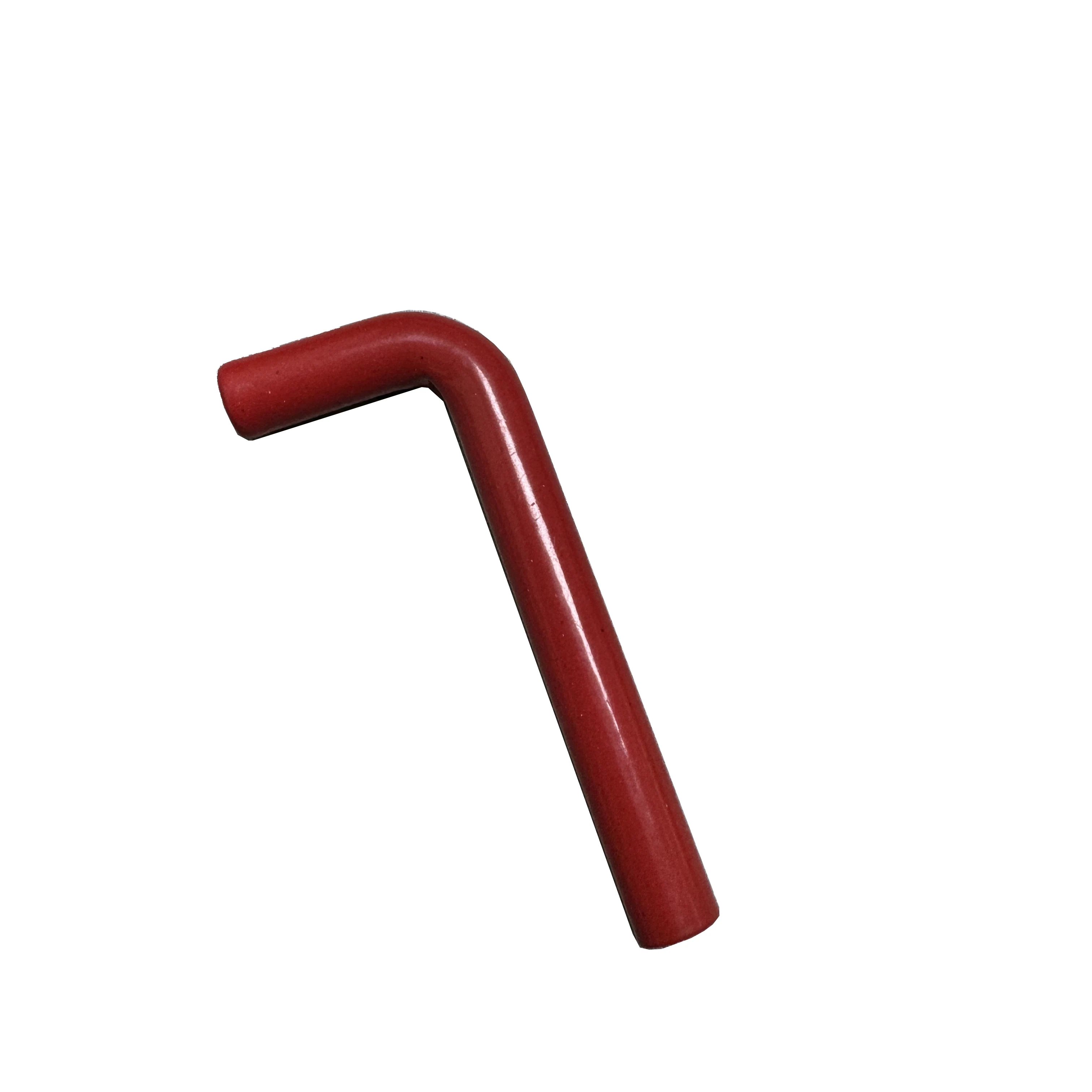 Custom Sheet Metal Stamping Fabrication Powder Coating Red Handle CNC Machining Part Steel Bending Tube