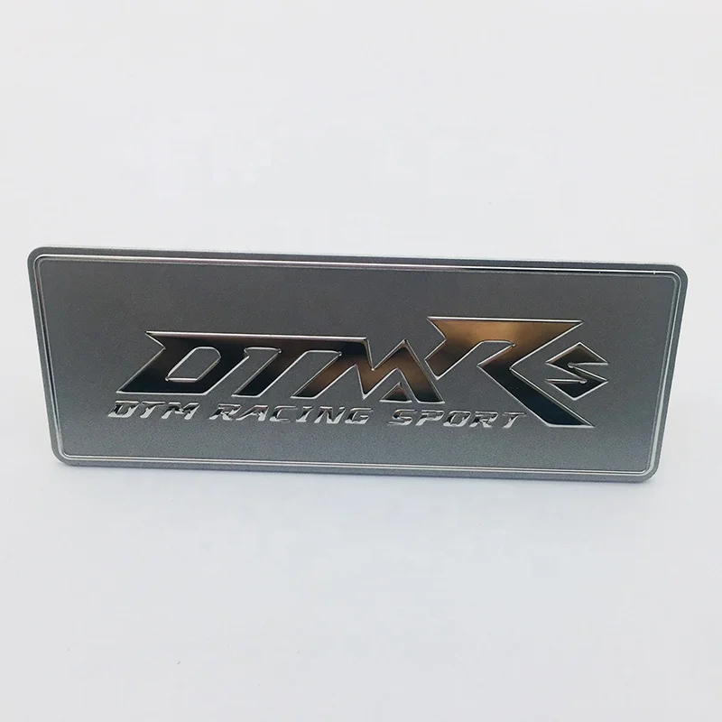 Custom 3d design chrome silver metal car logo badges emblems