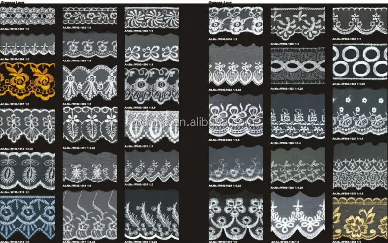 DIY Chemical Embroidered Lace Fabric trimming for Clothes Embroidery lace border 100% Polyester Water Soluble laces