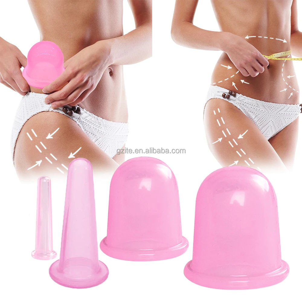 Hot sales Health Care massage cupping 100% medical silicone  Massage suction cupping set for body and face
