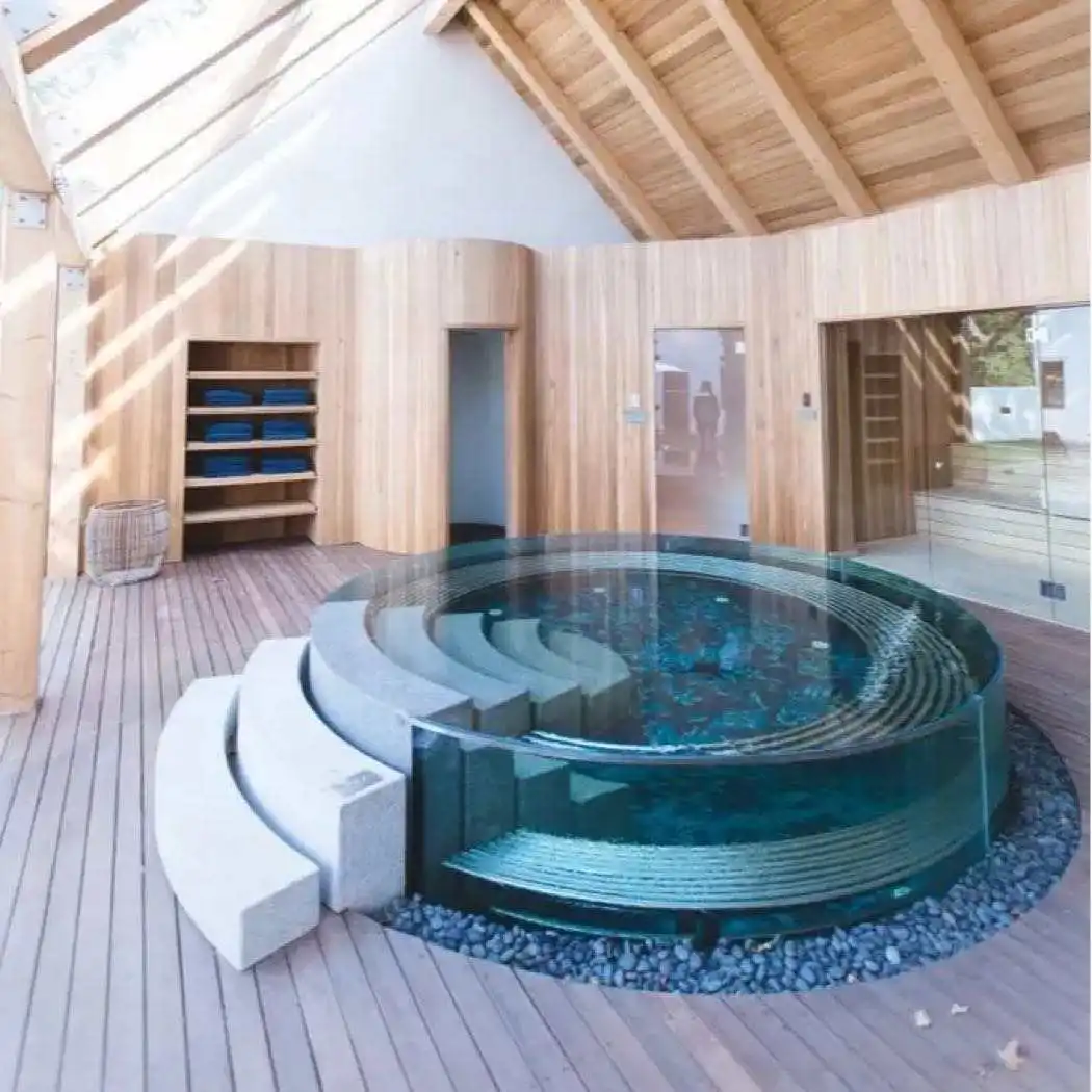 & diving acrylic fibreglass transparent 6m rectangular above ground swimming pool 3