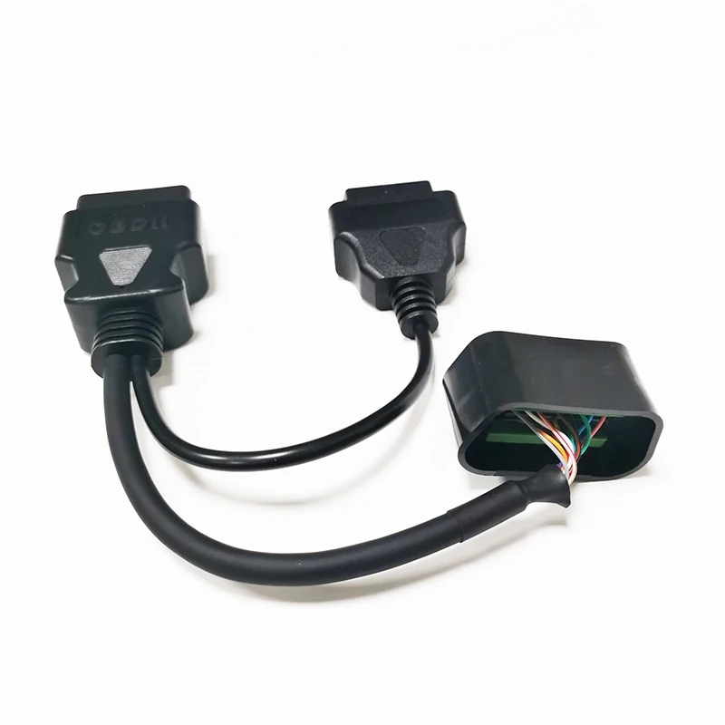 Replacement For Ford 16pin OBDII OBD2 Splitter Y Cable Male to Double Female Automotive Vehicle Car Wire Lead Cord