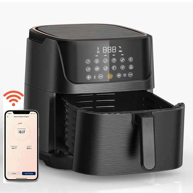 Smart Air Fryers Digitales Bedienfeld Antihaft-elektrische Luft fritte usen zum Verkauf 1200W mit Untersetzer