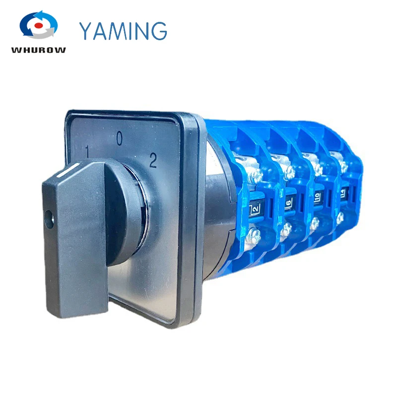 LW26-125/4 Cam Switch 2/3/4/5 Positions 125A 690V DIY Rotary Changeover Selector 16 Terminals Screws Silver Contact LW28