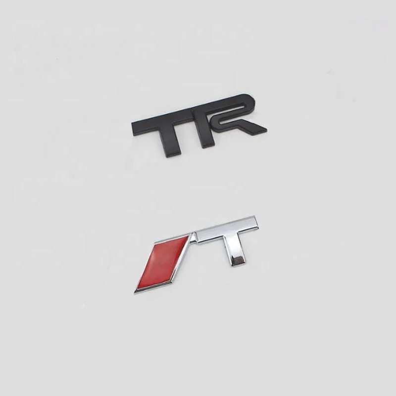 Large size letter badge Metal sticker Car modification logo 3D stereo trunk decal for Toyota