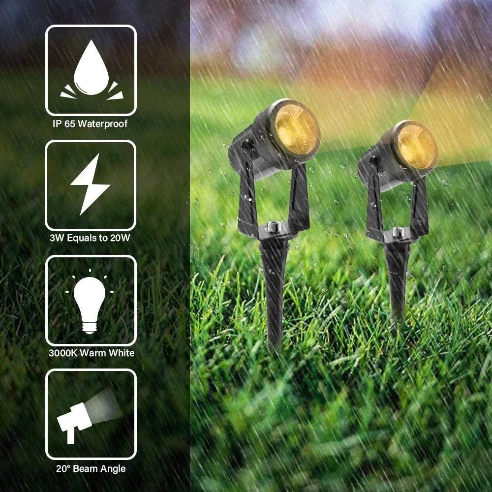 DC 12V 3W IP65 waterproof featured products Hot Selling Landscape spot lighting outdoor garden led spike light
