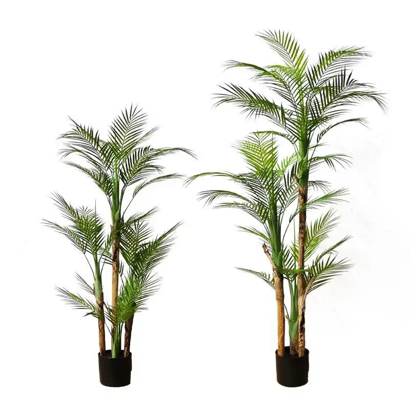 High Quality Nordic Simulation Sunflower Tree Palm Leaf Simulation Plant Potted Large Green Plant Living Room Bonsai
