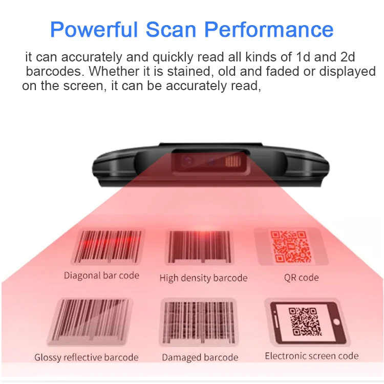Edoo Pda Android 9.0 Gms Passed Wireless Barcode Scanner Handheld Pda Android Rugged Mobile Pdas For Warehouse