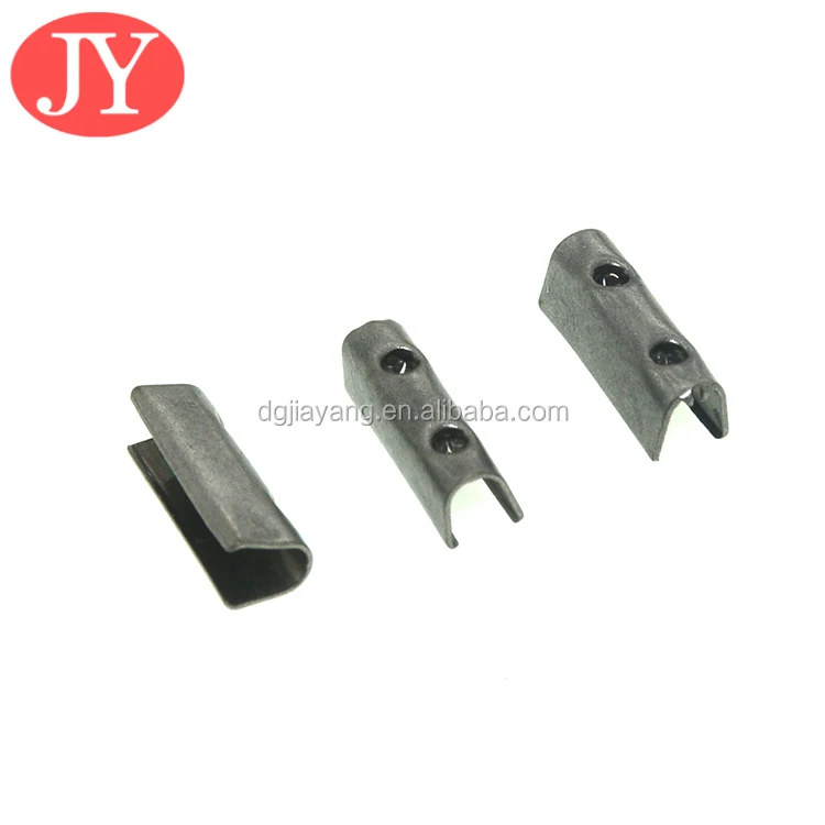 Custom U shape jogger tips head diy replacement gold color tip brass metal end cap tipping