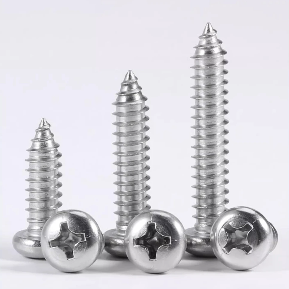 Manufacturer Wholesale Stainless Steel Round Head Self Tapping Screw Cross Phillips Pan Headself Tapping Screw Accessories M2-M8