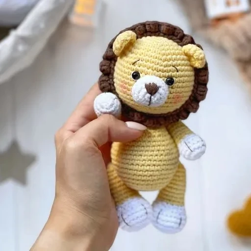 Hot Sale Customized Handmade Animal Crochet Pattern Lion Amigurumi, Amigurumi and rattles